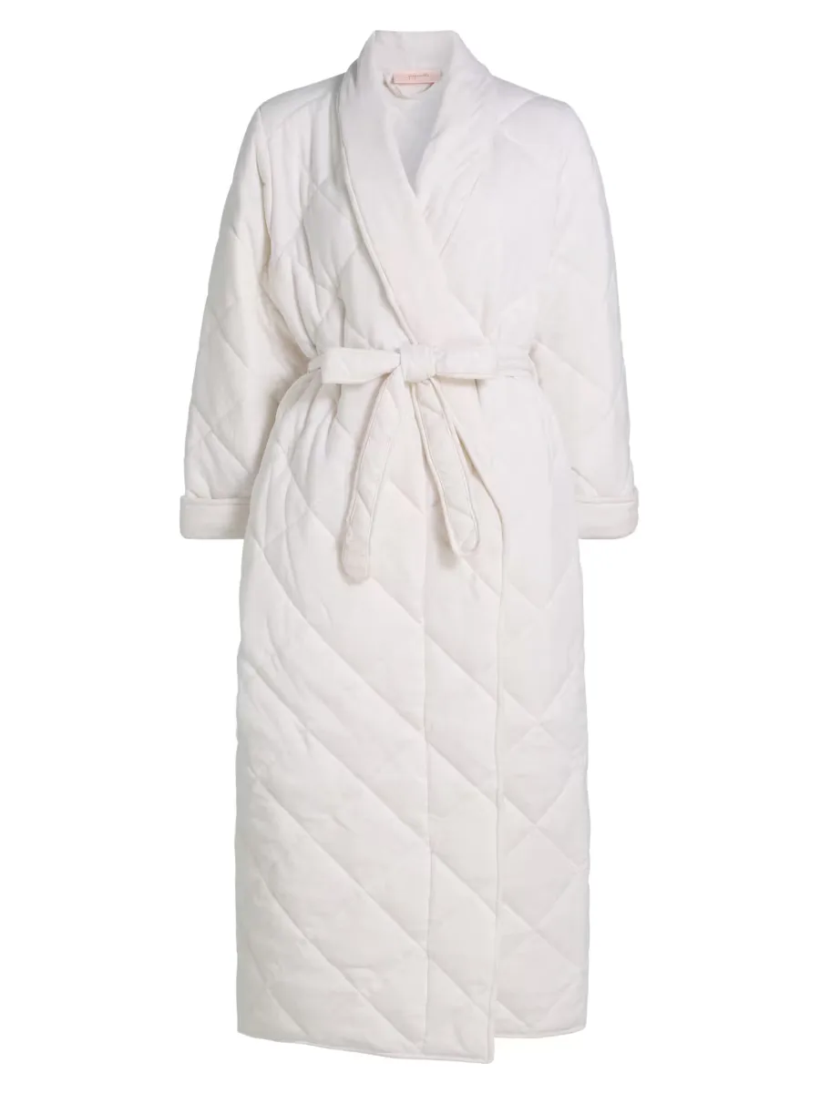 Quilted Cotton Maxi Robe