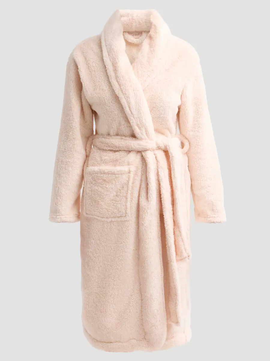 Cosy Plush Tie-Waist Robe by Papinelle