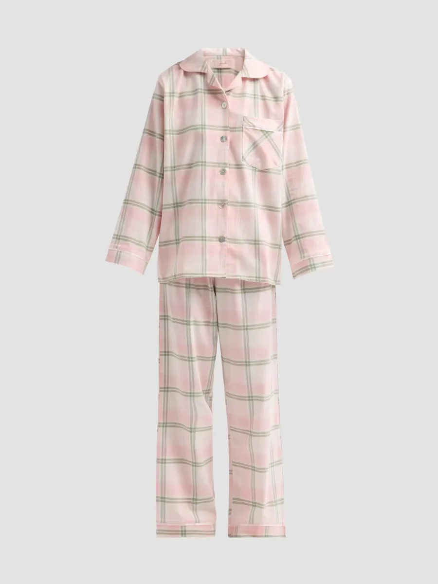 Cotton Plaid Pajama Set by Papinelle