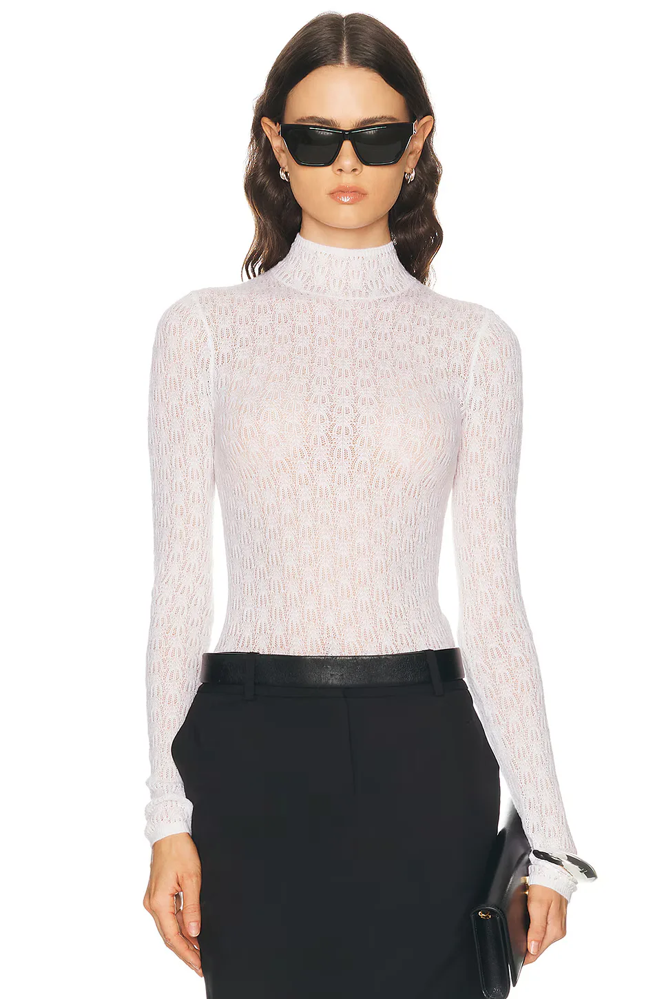 Rhea Long Sleeve Mock Neck Top by Sablyn