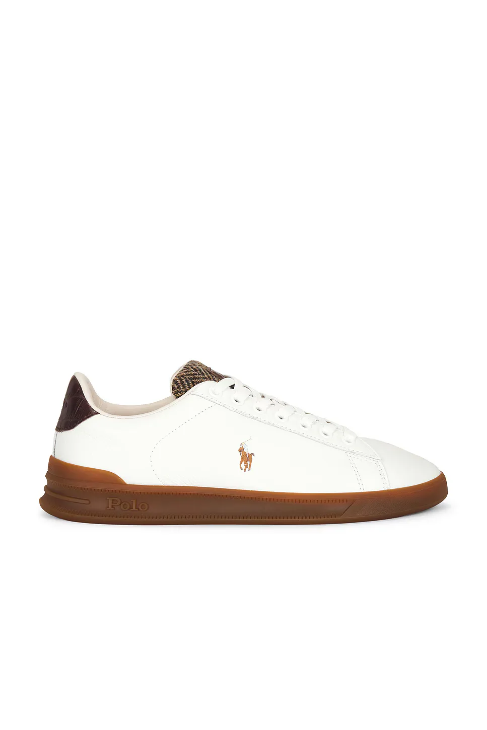 Heritage Court III Leather & Croc Low-Top Sneaker by Polo Ralph Lauren