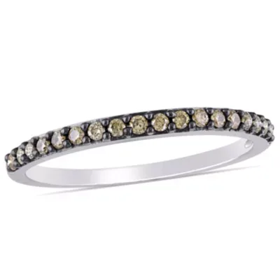 1/4 ct. t.w. Brown Diamond Anniversary Band in 10K White Gold by Belk & Co