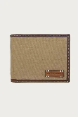 Canvas with Leather Trim Bifold Wallet by Lucky Brand
