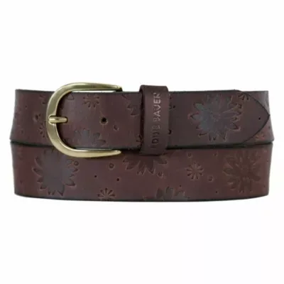 Floral Tooled Leather Belt by Eddie Bauer