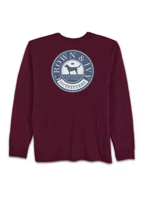 Logo Graphic Long Sleeve Shirt by Crown & Ivy