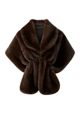 Faux Mink Evening Shawl by Surrell