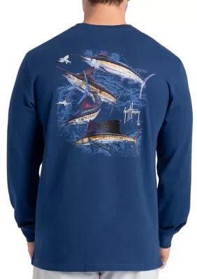 OG Bill Collector Long Sleeve Pocket T-Shirt by Guy Harvey