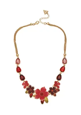 Floral Statement Necklace 18 In by GUESS