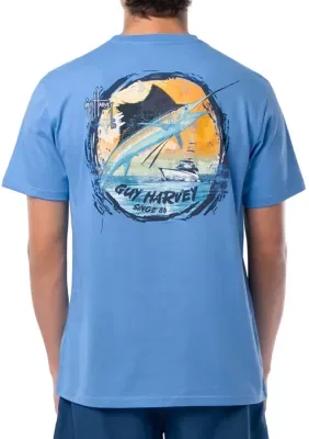 OG Sunset Short Sleeve Pocket T-Shirt by Guy Harvey