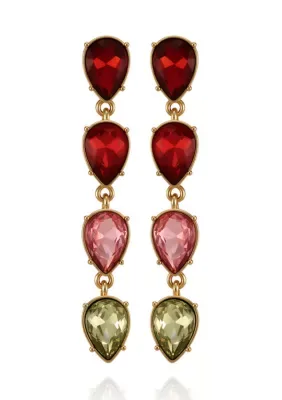 Linear Crystal Drop Earrings by GUESS
