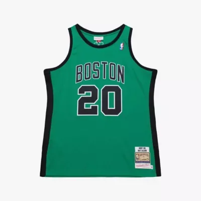 NBA Ray Allen Kelly Boston Celtics 2007-08 Hardwood Classics Authentic Jersey by Mitchell & Ness