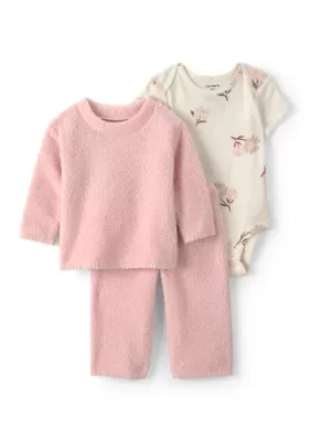 Floral Bodysuit and Pants Set with Pullover by Carter's