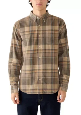 Brocade Corduroy Plaid Shirt by Weatherproof Vintage