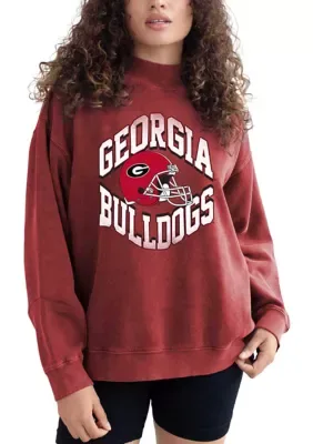 NCAA Georgia Bulldogs Nantucket Mock Neck Sweatshirt