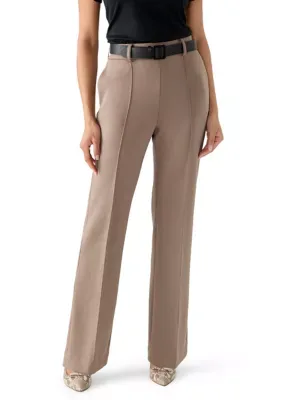Belted Soft Scuba Pants by Calvin Klein