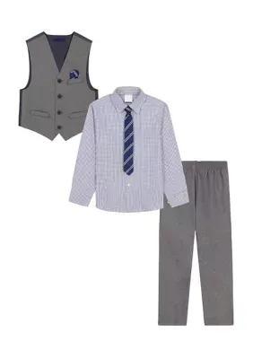 Long Sleeve Shirt and Pants Set with Vest and Tie by IZOD