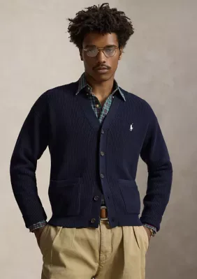 Relaxed Fit Textured Cotton Cardigan by Polo Ralph Lauren