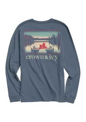 Long Sleeve Southern Lake Graphic Shirt by Crown & Ivy