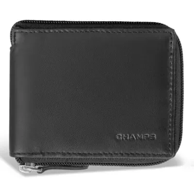 Classic Leather Zip-Around Wallet by Champs