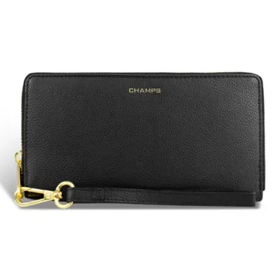 Gala Leather Zip-Clutch Wallet by Champs
