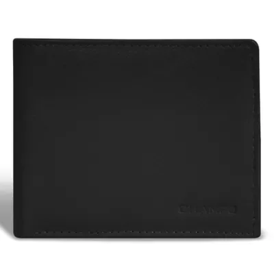 Onyx Leather Zip Bi-Fold Wallet by Champs