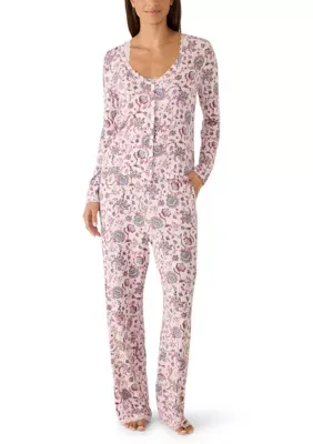 3 Piece Tank Top and Pants with Cardigan Pajama Set