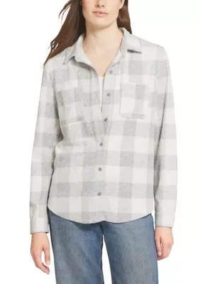 Brushed Knit Flannel Shirt