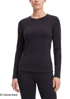Thermaskin Crew Neck Top by Lands' End