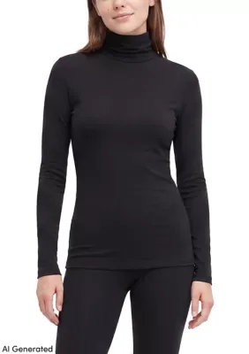Thermaskin Turtleneck Long Sleeve Top by Lands' End