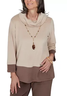 Be a Lady Luxe Colorblock Top by Alfred Dunner