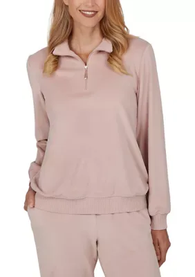 Be a Lady Luxe Zip Mock by Alfred Dunner