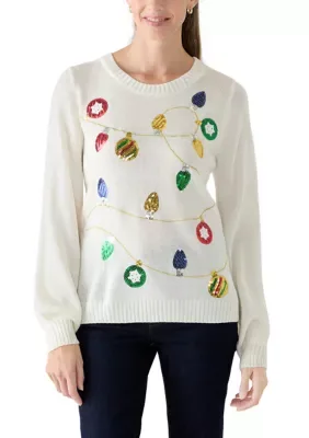 Christmas Lights and Ornaments Sweater by Joyland