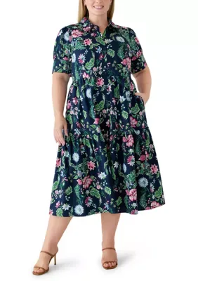Short Sleeve Tiered Dress