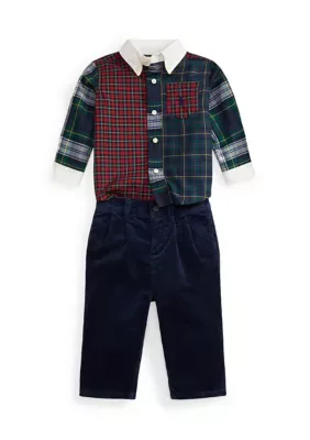 Plaid Cotton Fun Shirt & Corduroy Pants by Ralph Lauren