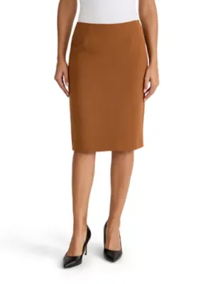 Center Back Zip Slim Skirt by Kasper