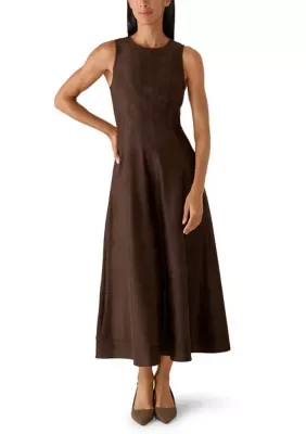 Sleeveless Suede Midi Dress by Crown & Ivy