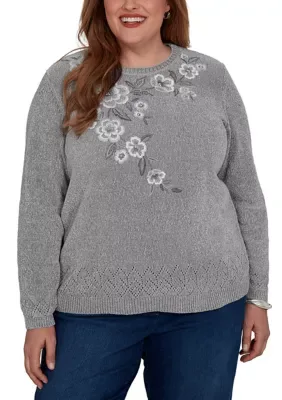 Classics Embroidered Yoke Top (poly Chenille)
