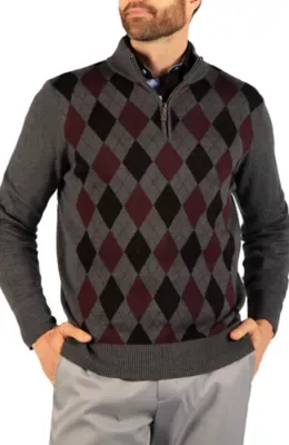 Argyle Quarter Zip by Tailorbyrd