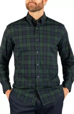 Holiday Tartan Blackwatch Plaid Long Sleeve Shirt by Tailorbyrd
