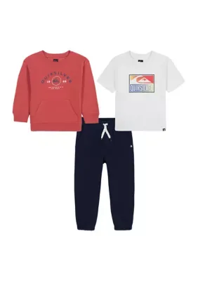 Crew Fleece T-Shirt and Jogger Set by Quiksilver