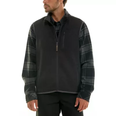 Workwear Sweater Fleece Vest with Zip Pockets
