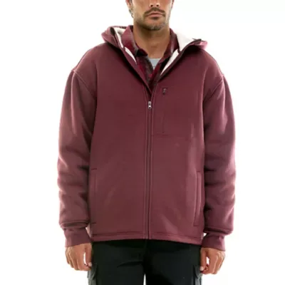 Workwear Sherpa-Lined Bonded Thermal Full Zip Shirt Jacket by Hallstatt