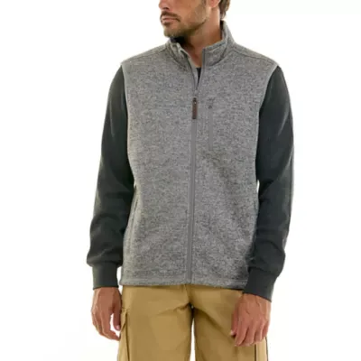 Workwear Butter Sherpa-Lined Sweater Fleece Vest by Hallstatt