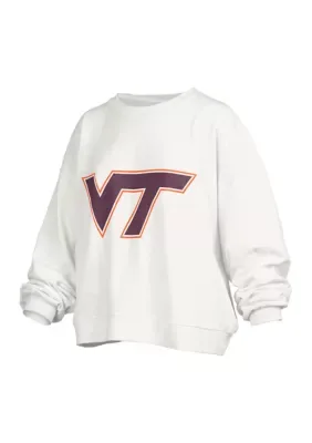 NCAA Virginia Tech Hokies Big Canvas Puff Janise Fleece Pullover by Pressbox