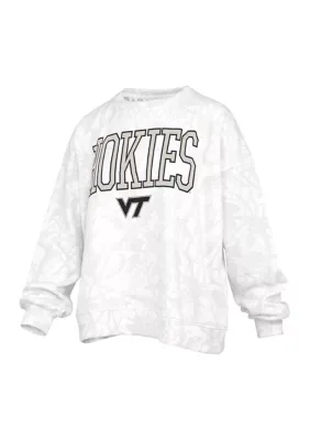 NCAA Virginia Tech Hokies Southlawn Logo Camo Fleece Pullover by Pressbox
