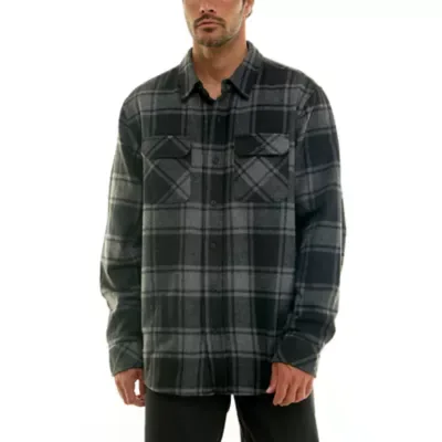 Workwear Long Sleeve 2-Pocket Wool Content Brawny Flannel Shirt by Hallstatt