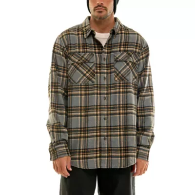 Workwear Long Sleeve 2-Pocket Flannel Shirt with Pen Slot