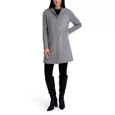 Double Face Hooded Wool W Knit Sleeve by Kenneth Cole