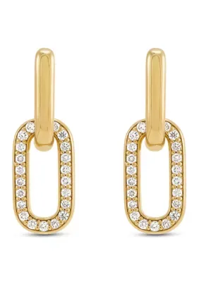 5/8 ct. t.w. Lab Grown Diamond Hoop Earrings in Sterling Silver