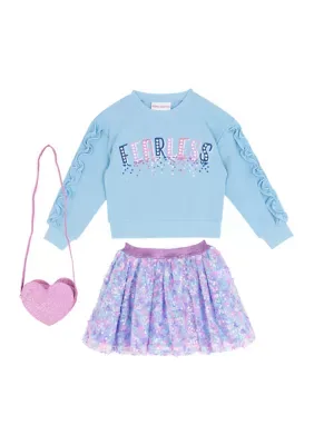 Fearless Top, Skirt & Purse Set by Counting Daisies